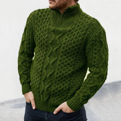 Quarter Zip Cable Knit Jumper | Zyphhra