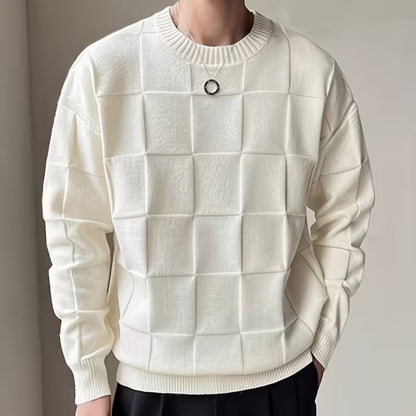 Textured Knit Crew Neck Jumper | Zyphhra