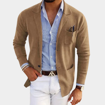 Tailored Lapel Knit Cardigan | Zyphhra