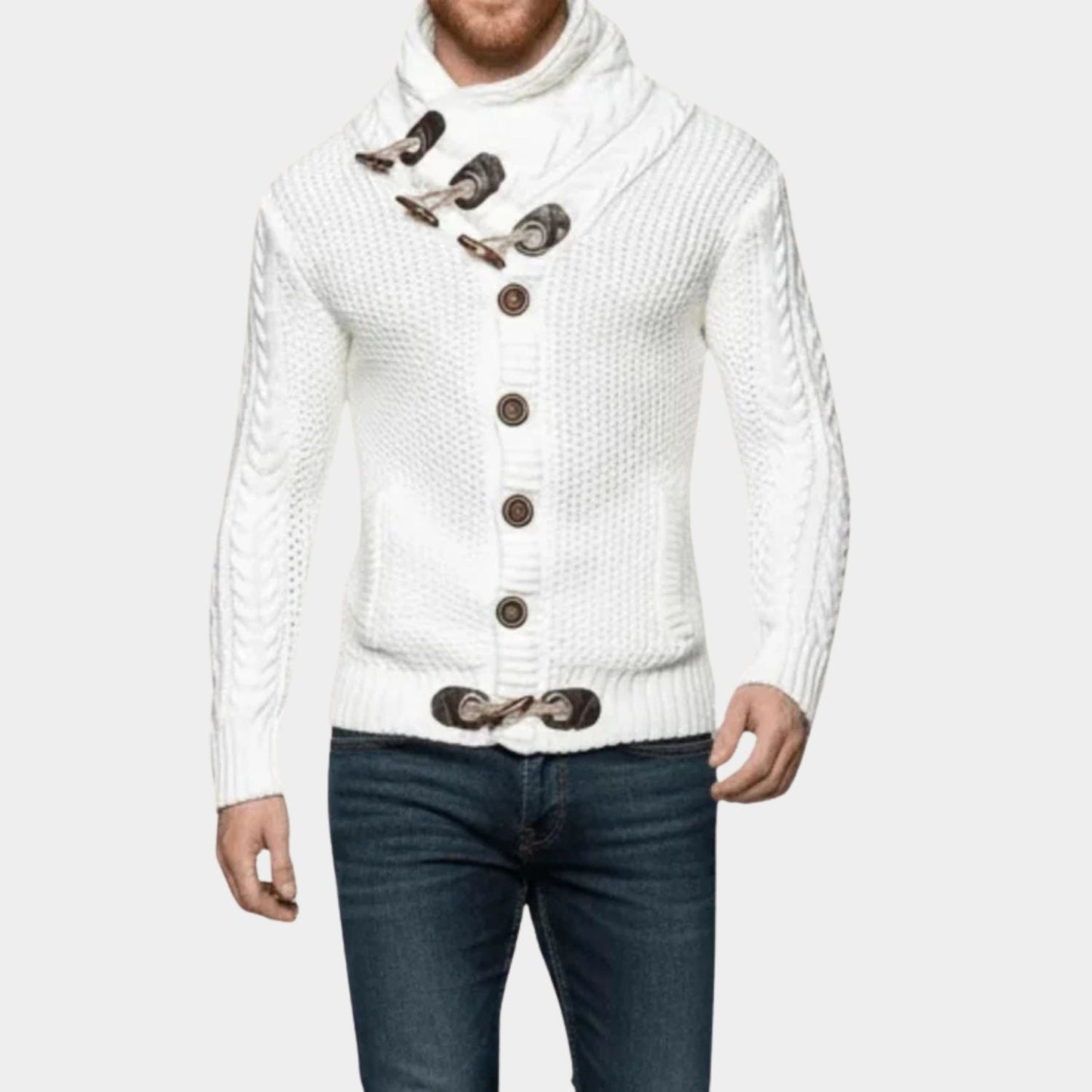Cable Toggle Knit Cardigan | Zyphhra