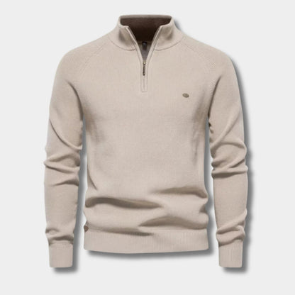 Quarter-Zip Textured Jumper | Zyphhra