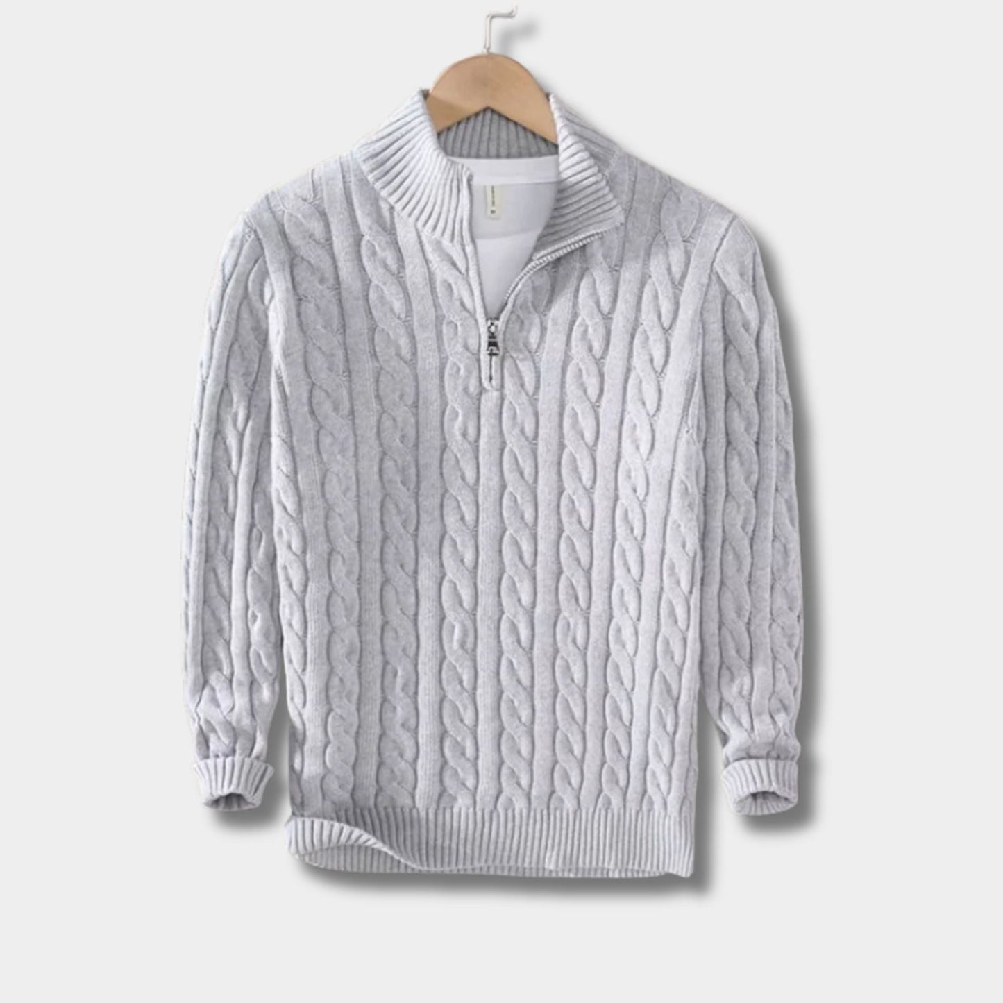 Cable Knit Quarter-Zip Jumper | Zyphhra