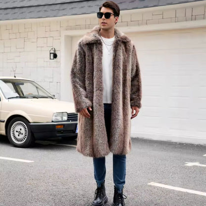 Voluminous Collar Plush Fur Coat | Zyphhra
