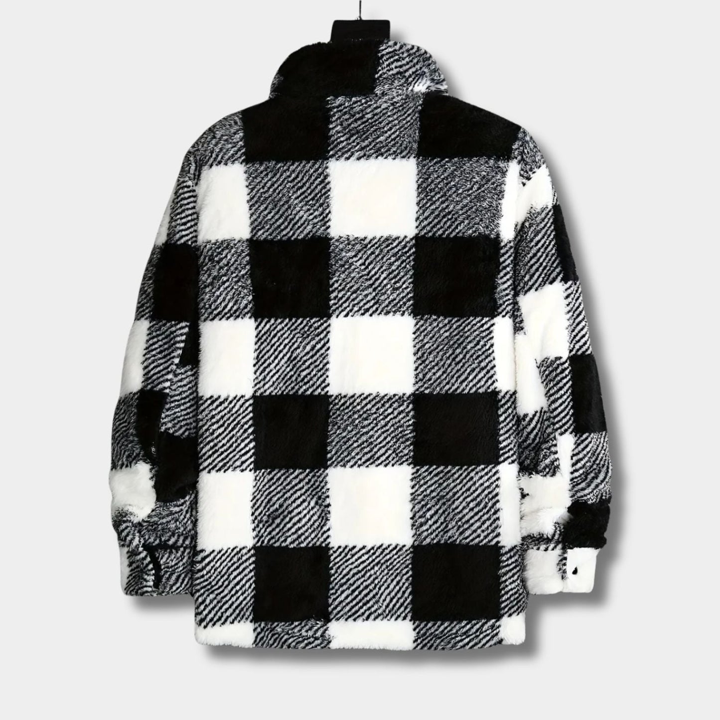 Checked Sherpa Fleece Jacket | Zyphhra