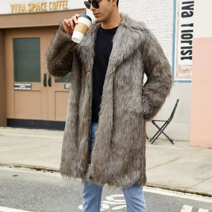 Wide Collar Shaggy Fur Coat | Zyphhra