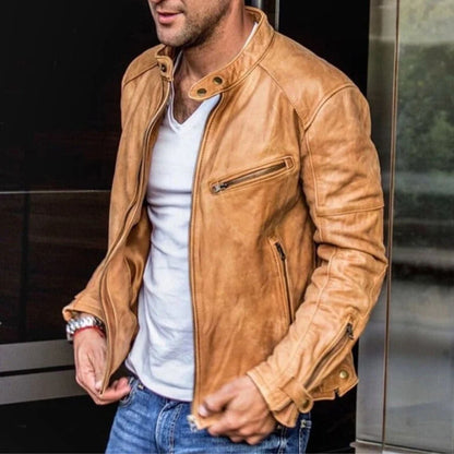Classic Moto Leather Jacket | Zyphhra