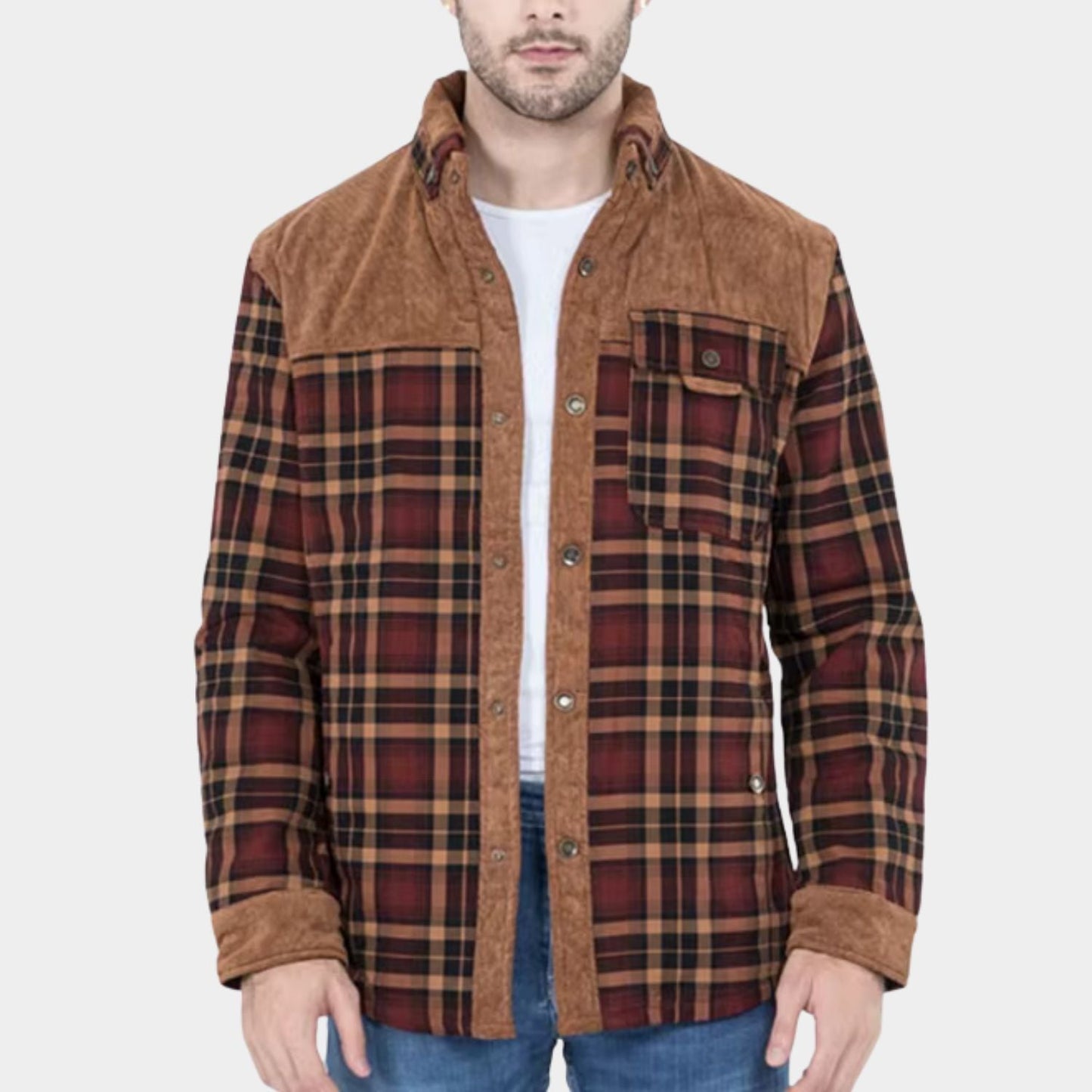 Fleece Lined Flannel Shirt Jacket | Zyphhra