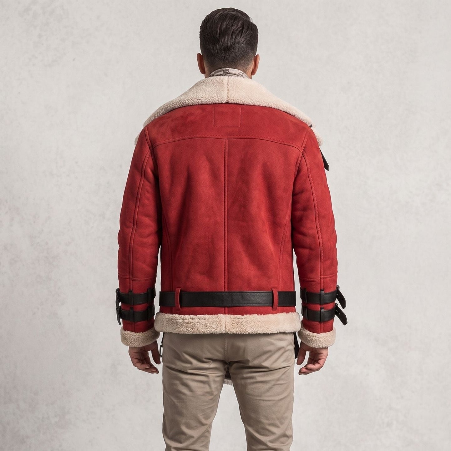 Faux Fur Lined Faux Leather Aviator Jacket | Zyphhra