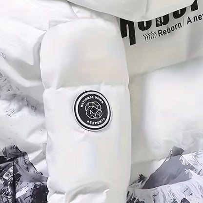 Mountain Print Hooded Ski Jacket | Zyphhra