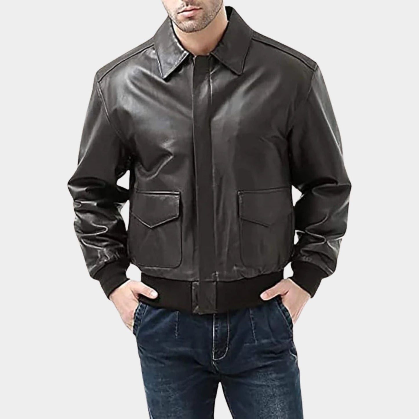 Vintage Leather Aviator Jacket | Zyphhra