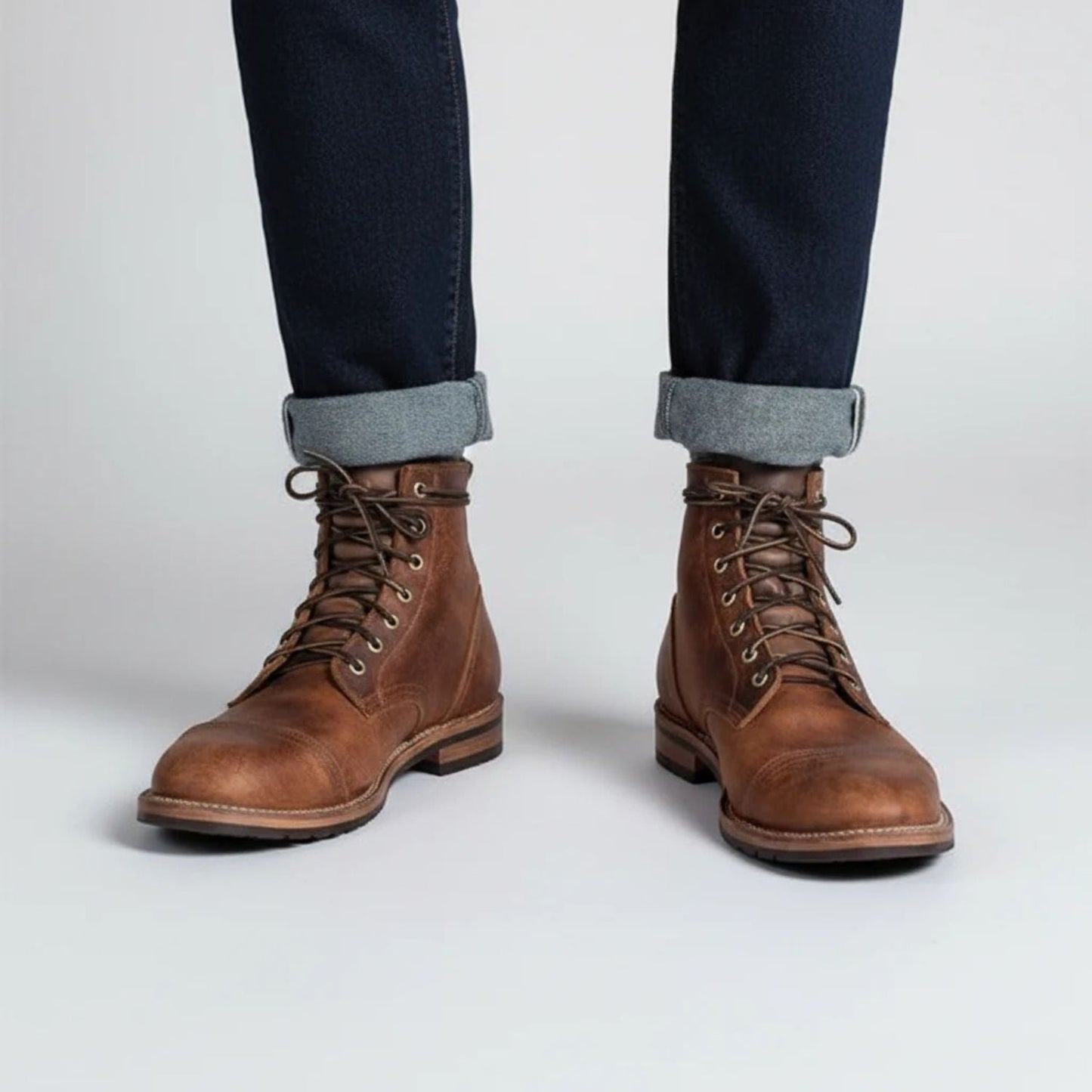 Retro Leather Dress Boots | Zyphhra