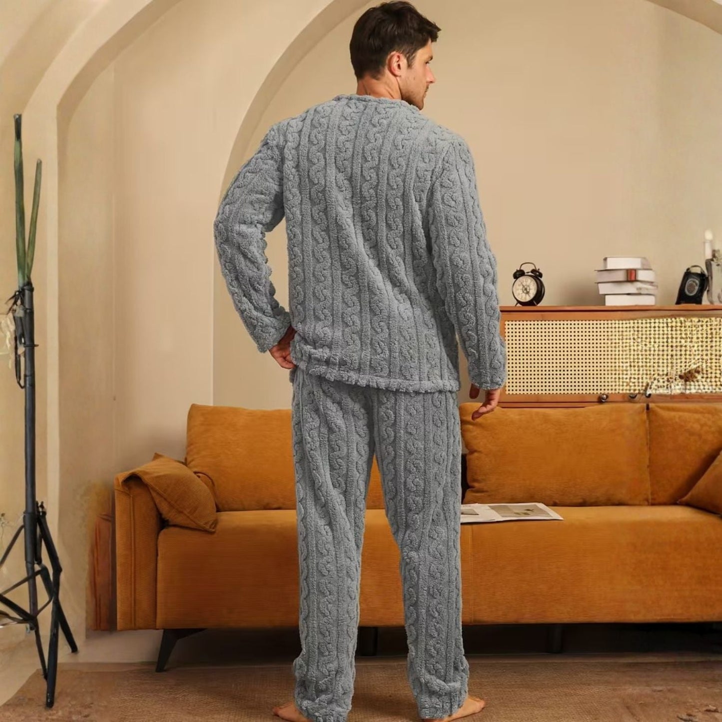 Plush Jacquard Bear Pyjama Set | Zyphhra