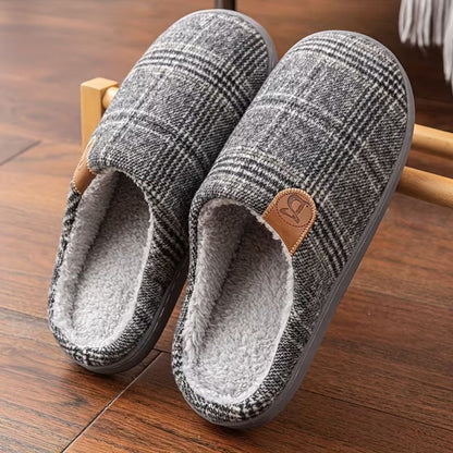 Plush Fleece Tartan Slippers | Zyphhra