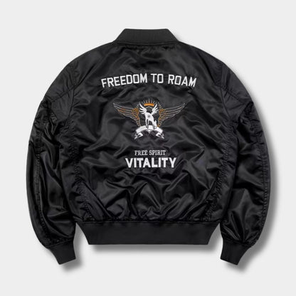 Embroidered Flight Bomber Jacket | Zyphhra