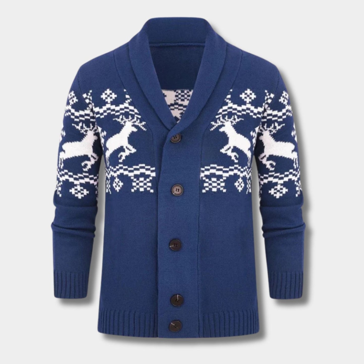 Nordic Reindeer Shawl Cardigan | Zyphhra
