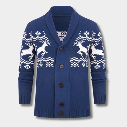 Nordic Reindeer Shawl Cardigan | Zyphhra