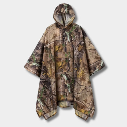 Camouflage Hooded Poncho Rain Coat | Zyphhra
