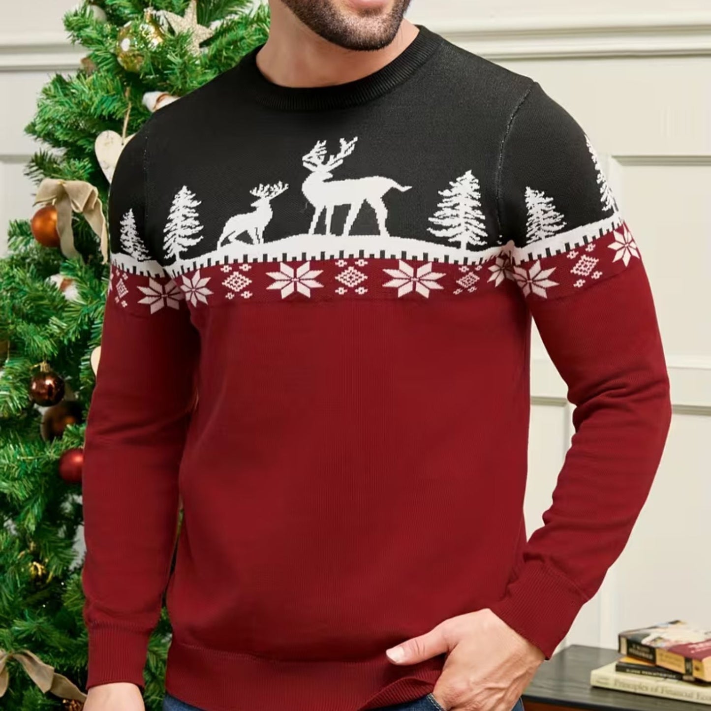 Reindeer Fair Isle Christmas Jumper | Zyphhra