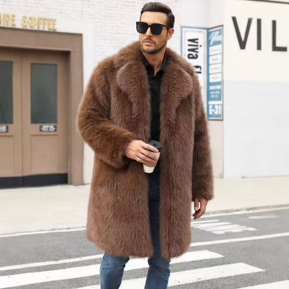 Voluminous Collar Luxury Fur Coat | Zyphhra