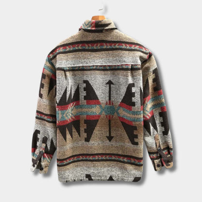 Southwestern Pattern Flannel Shirt Jacket | Zyphhra