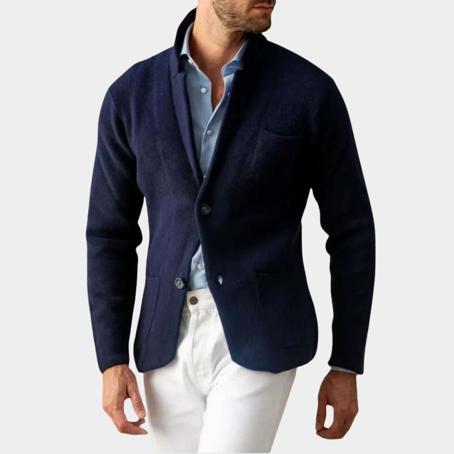 Tailored Collar Knit Cardigan | Zyphhra