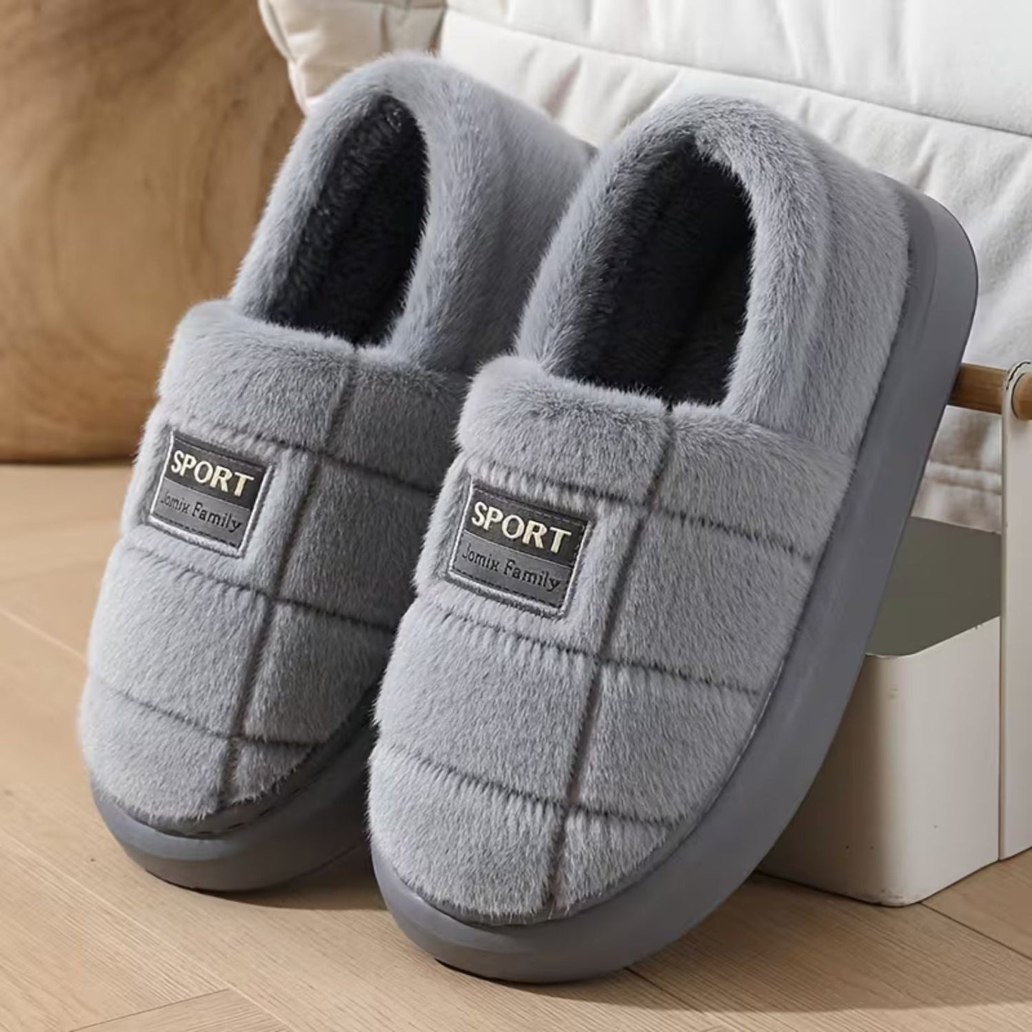 Plush Padded Winter Slippers | Zyphhra
