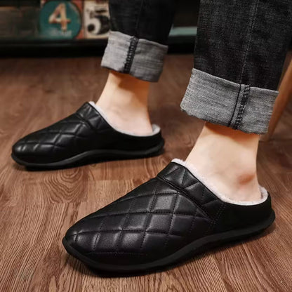 Quilted Plush-Lined House Slippers | Zyphhra