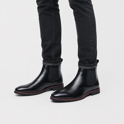 Wingtip Chelsea Dress Boots | Zyphhra