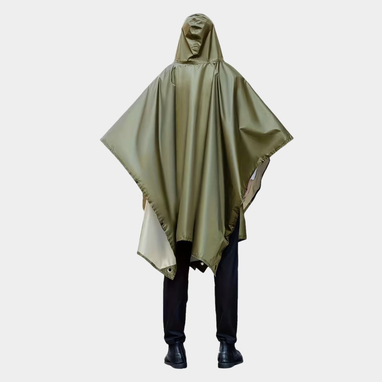 Drawstring Hooded Poncho Rain Coat | Zyphhra