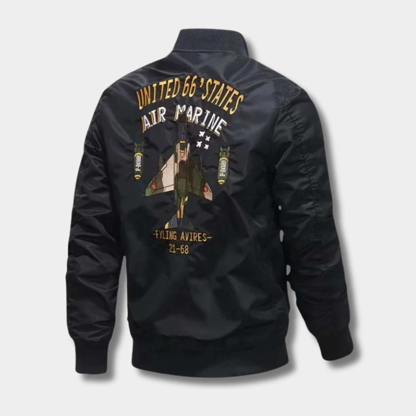 Embroidered Flight Aviator Jacket | Zyphhra