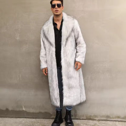 Wide Lapel Plush Fur Coat | Zyphhra