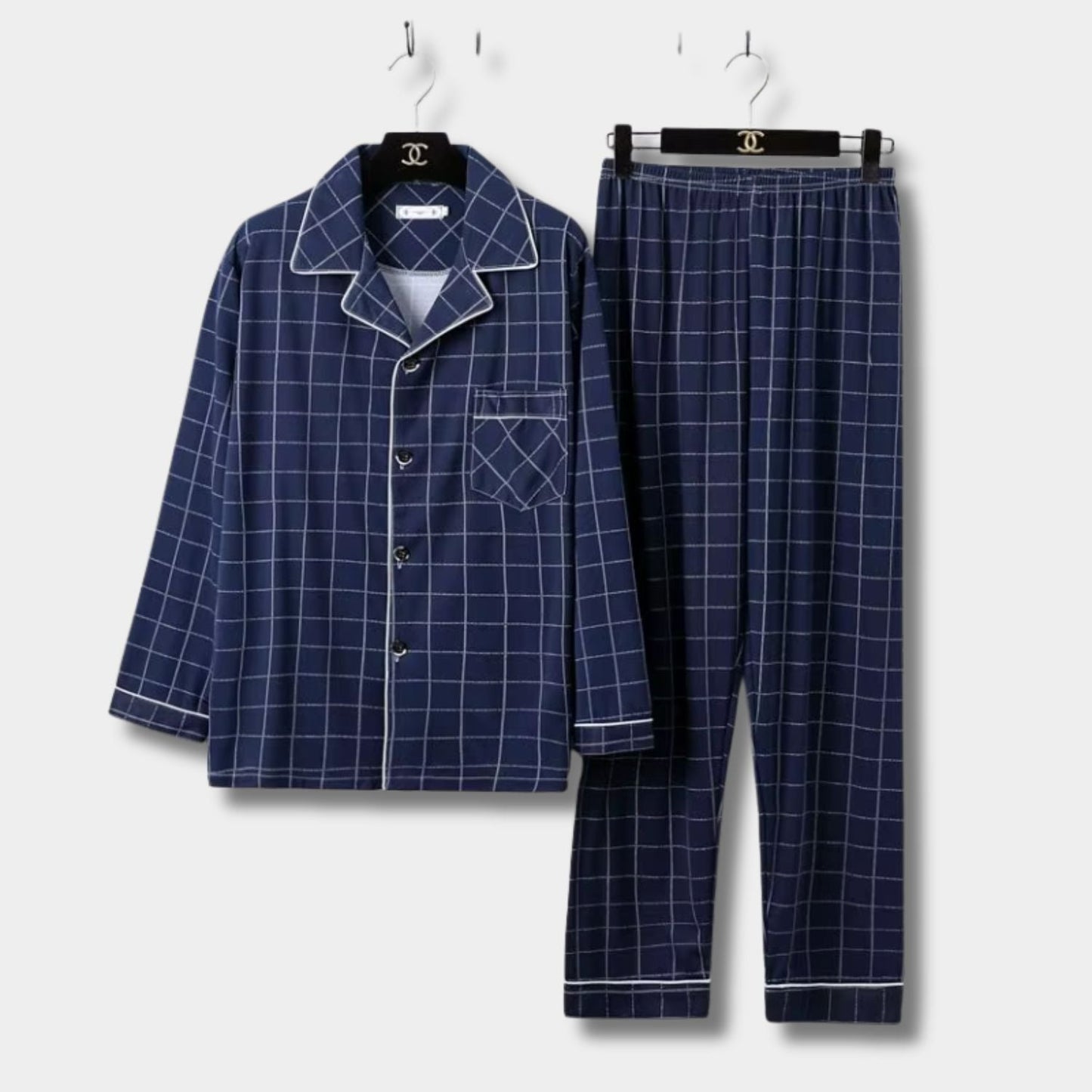 Feather Print Button Pyjama Set | Zyphhra