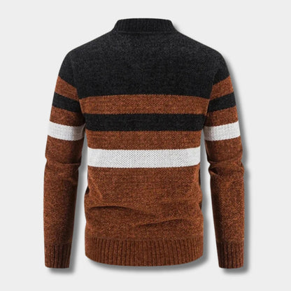 Striped Zip Knit Cardigan | Zyphhra