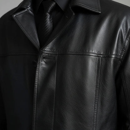 Long Leather Jacket | Zyphhra