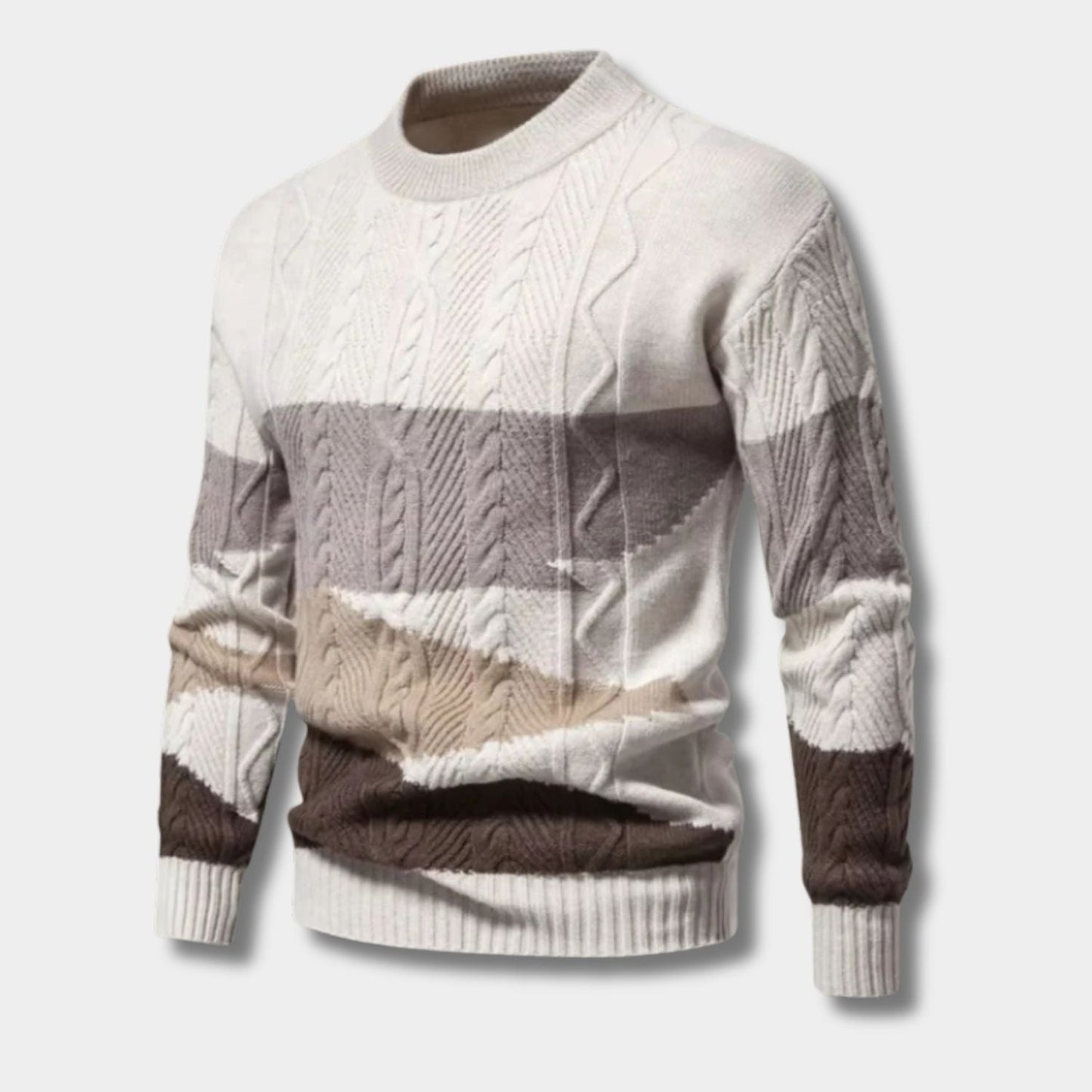 Colour Block Cable Knit Jumper | Zyphhra