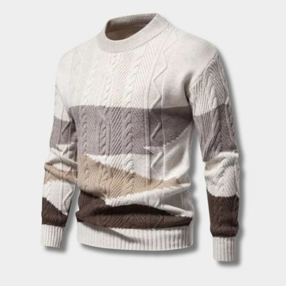 Colour Block Cable Knit Jumper | Zyphhra