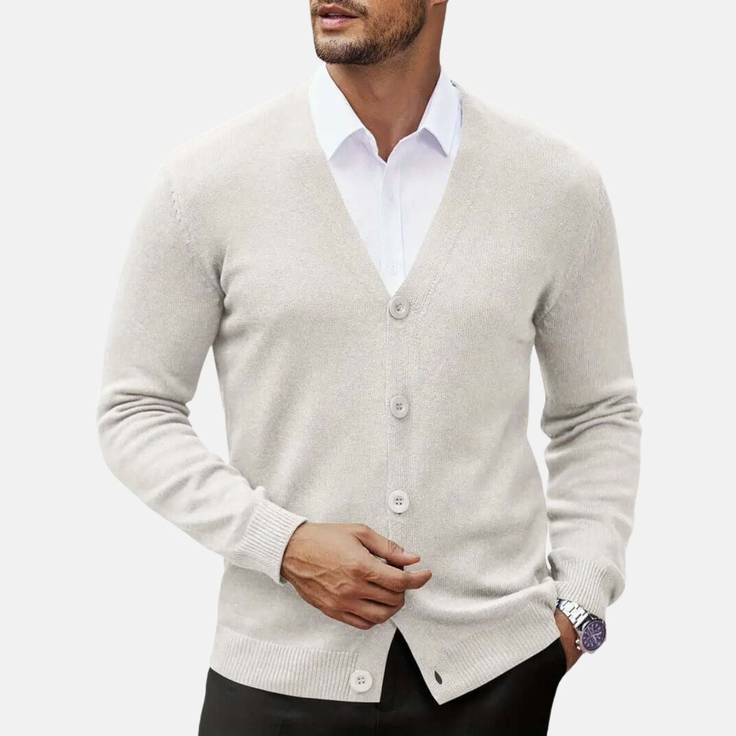 Classic Button Knit Cardigan | Zyphhra
