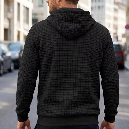 Textured Jacquard Pullover Hoodie | Zyphhra