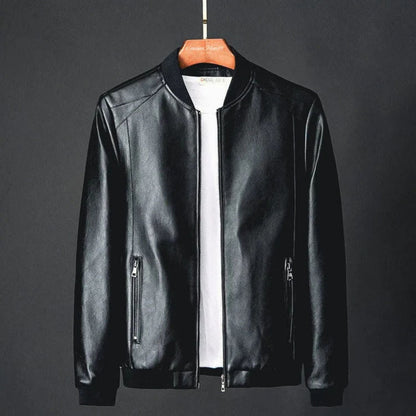 Classic Zip Leather Jacket | Zyphhra