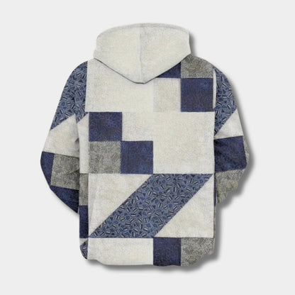 Geometric Print Pullover Hoodie | Zyphhra