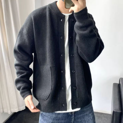 Round Neck Knit Cardigan | Zyphhra