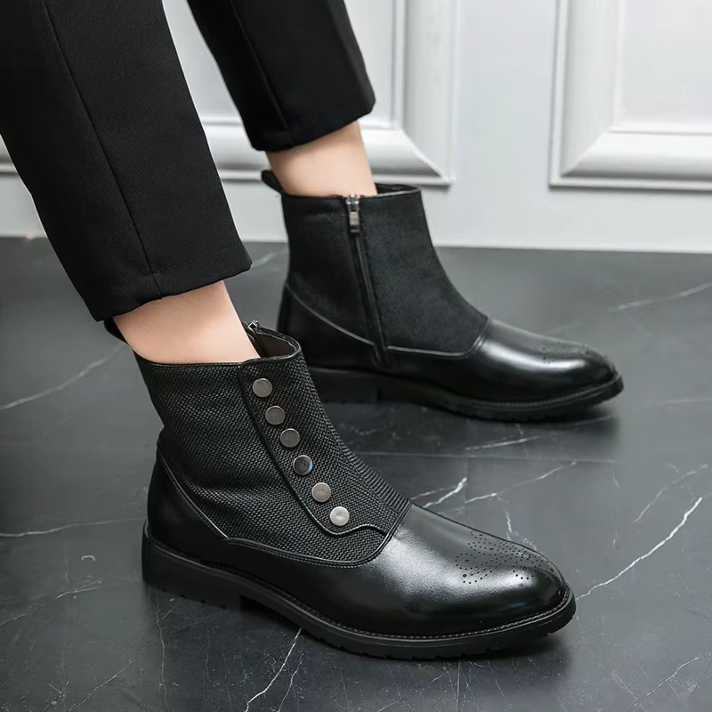 Elegant Leather Dress Boots | Zyphhra