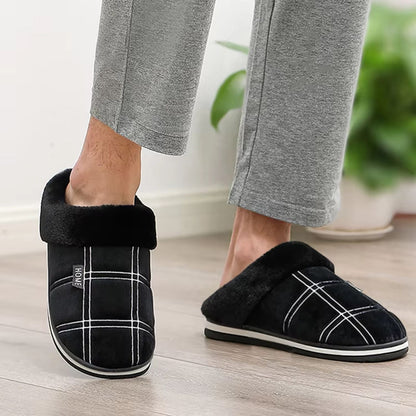 Padded Checked Fleece Slippers | Zyphhra