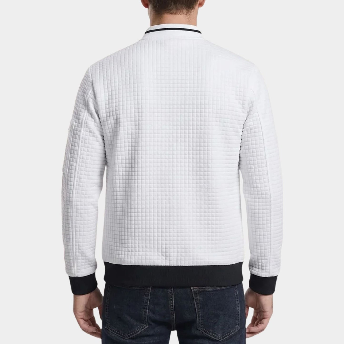 Quilted Zip Knit Cardigan | Zyphhra
