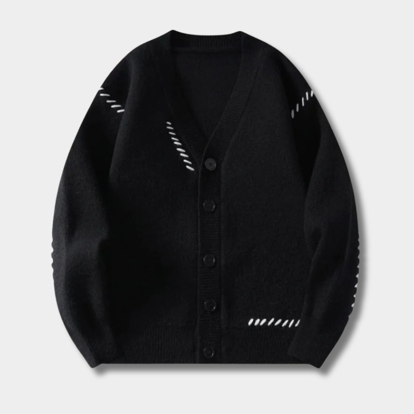 Contrast Stitch Knit Cardigan | Zyphhra