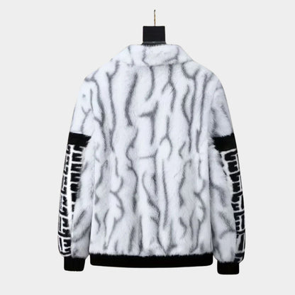 Colour Block Faux Fur Jacket | Zyphhra