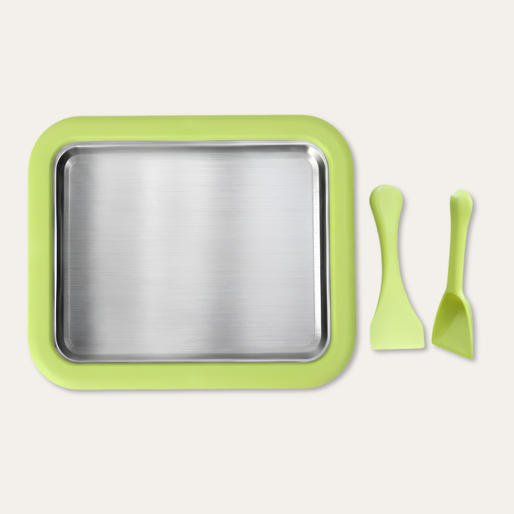 Compact Stainless Steel Ice Cream Roll Plate | Zyphhra