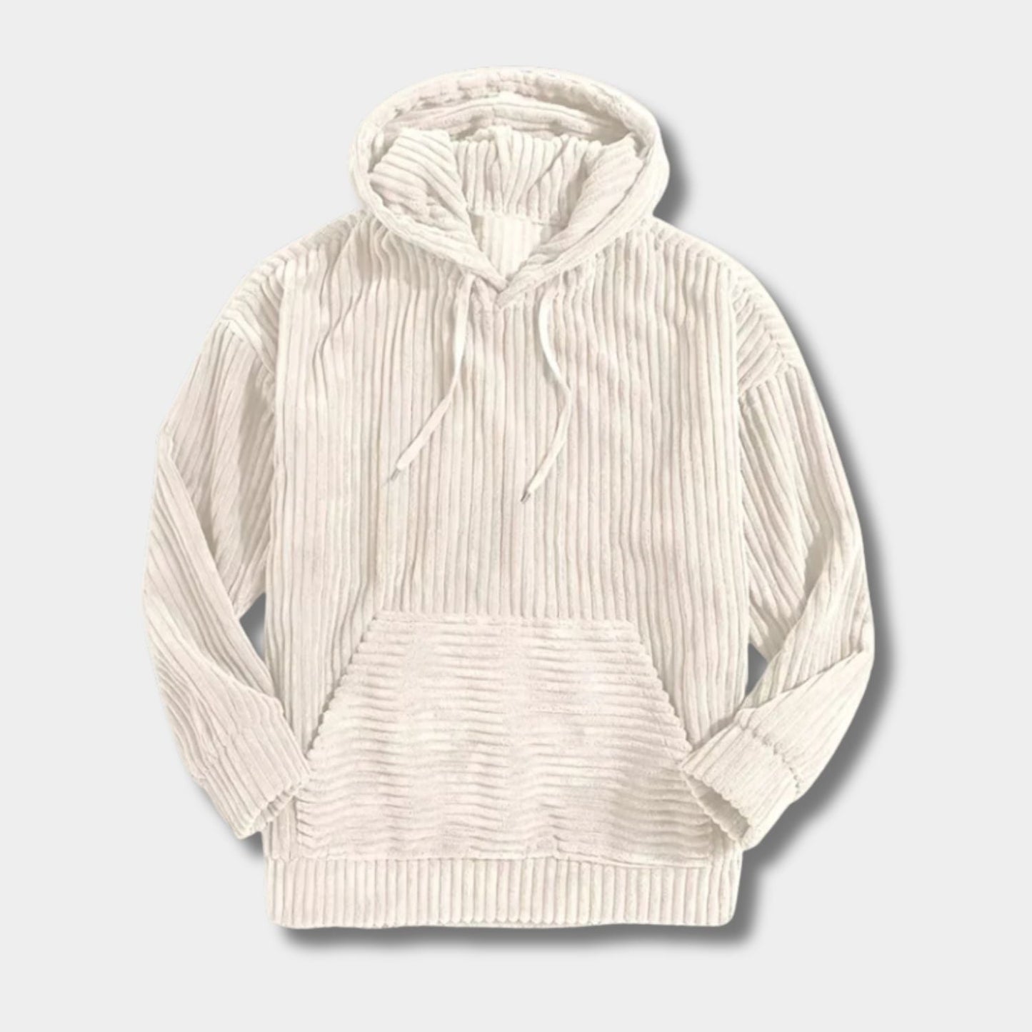 Textured Corduroy Pullover Hoodie | Zyphhra