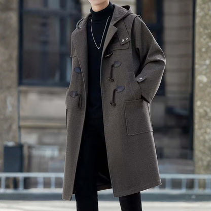 Hooded Toggle Button Over Coat | Zyphhra