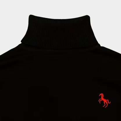 Embroidered Chest Detail Roll Neck | Zyphhra